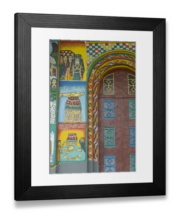 Framed Print : Ethiopia: Tigray Region, Axum, Christ Church, exterior (built and painted in 1960 s