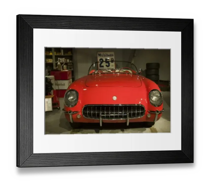 Framed Print : USA, Kentucky, Bowling Green: National Corvette Museum, First Corvette (b. 1953) Framed Print : USA, Kentucky, Bowling Green: National Corvette Museum, First Corvette (b. 1953)