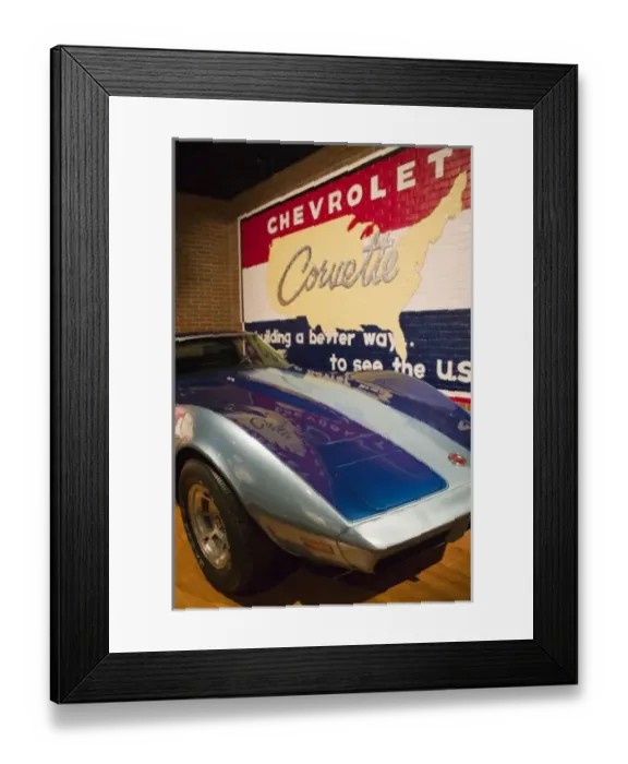 Framed Print : USA, Kentucky, Bowling Green: National Corvette Museum, 1970s Corvette Framed Print : USA, Kentucky, Bowling Green: National Corvette Museum, 1970s Corvette