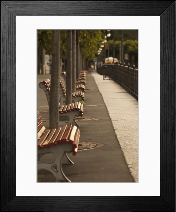Framed Print : Switzerland, Ticino Canton, Lugano. Lakefront benches Framed Print : Switzerland, Ticino Canton, Lugano. Lakefront benches