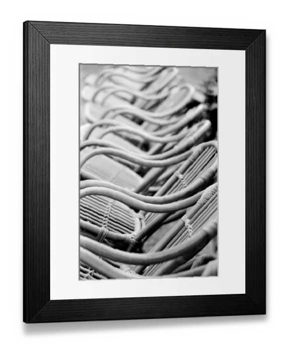 Framed Print : Europe, Spain, Mallorca. Cafe chairs, Palma