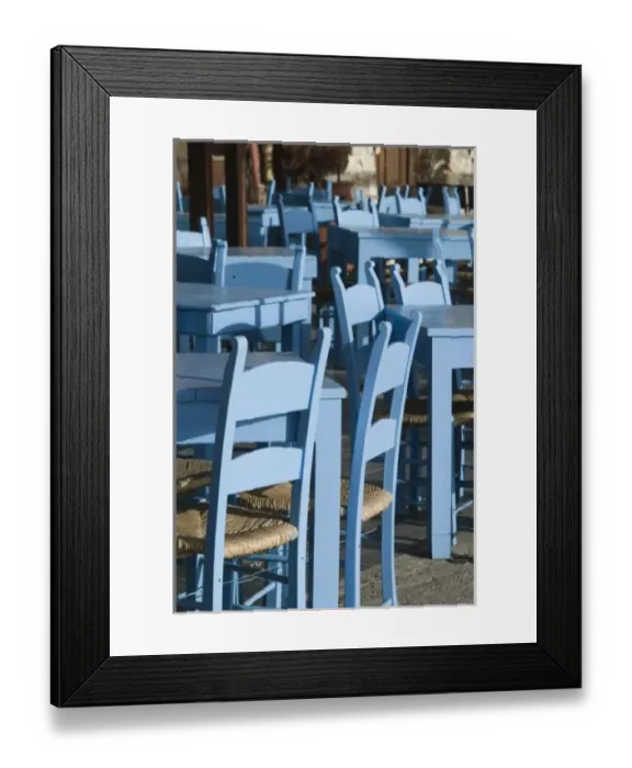 Framed Print : GREECE, CRETE, Hania Province, Hania: Venetian Port / Cafe Tables Framed Print : GREECE, CRETE, Hania Province, Hania: Venetian Port / Cafe Tables