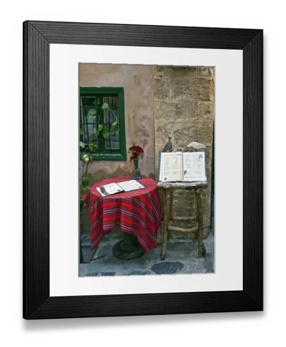 Framed Print : Sidewalk cafe, Chania, Crete, Greece Framed Print : Sidewalk cafe, Chania, Crete, Greece