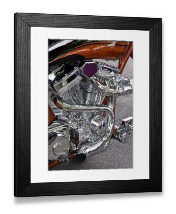 Framed Print : WA, Seattle, classic motorcycle Framed Print : WA, Seattle, classic motorcycle