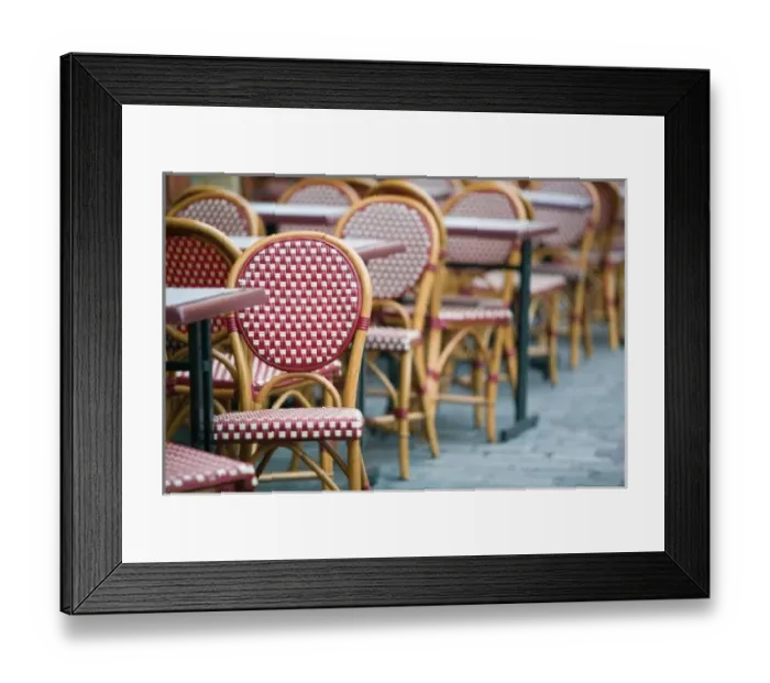 Framed Print : France, PARIS, Montmartre: Place du Tertre, Cafe Tables