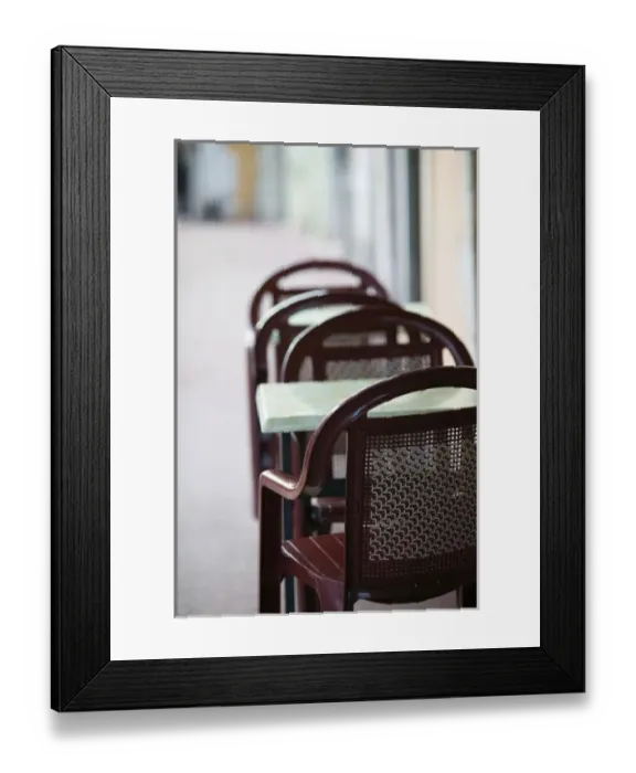 Framed Print : France, French Alps (Haute, Savoie), ANNECY: Cafe Table & Chairs along Canal de Thiou Framed Print : France, French Alps (Haute, Savoie), ANNECY: Cafe Table & Chairs along Canal de Thiou