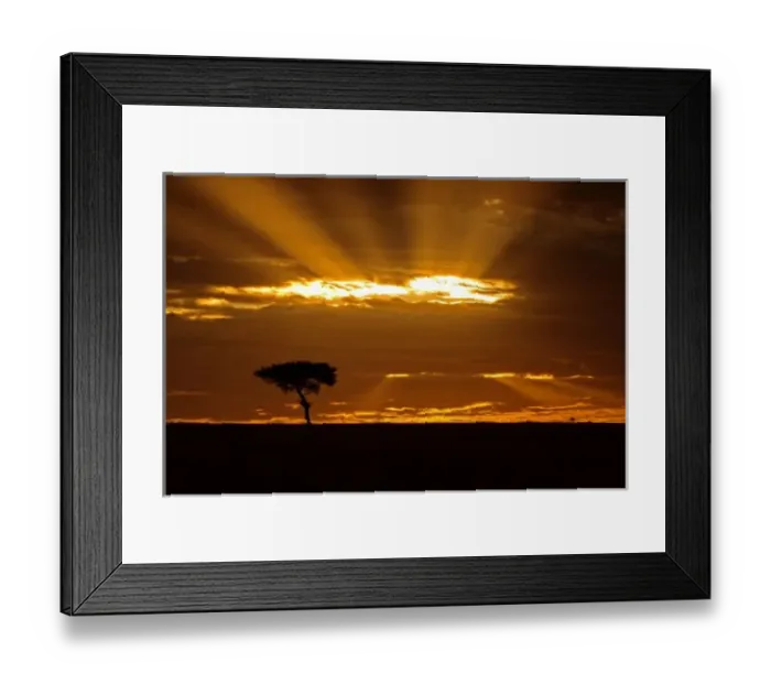 Framed Print : A mouth openning sunrise in the Msai Mara Kenya