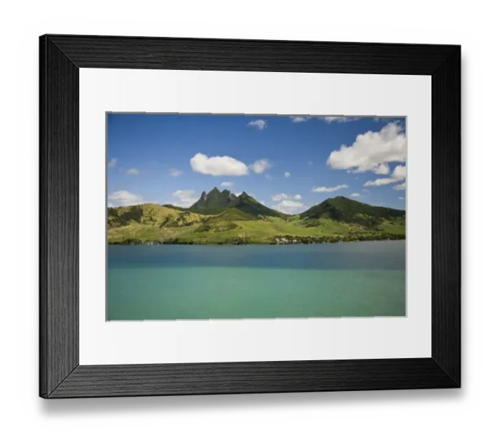 Framed Print : Arial view of Lion Mountain, South East Mauritius, Africa Framed Print : Arial view of Lion Mountain, South East Mauritius, Africa