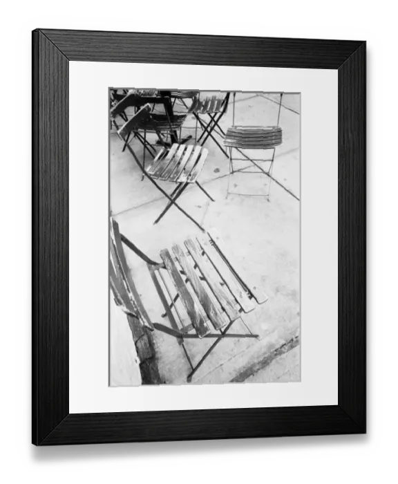 Framed Print : USA, NEW YORK: New York City Cafe Chairs, Greenwich Village Framed Print : USA, NEW YORK: New York City Cafe Chairs, Greenwich Village