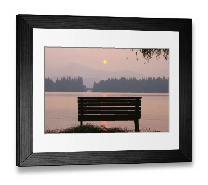 Framed Print : Bench by West Lake Framed Print : Bench by West Lake