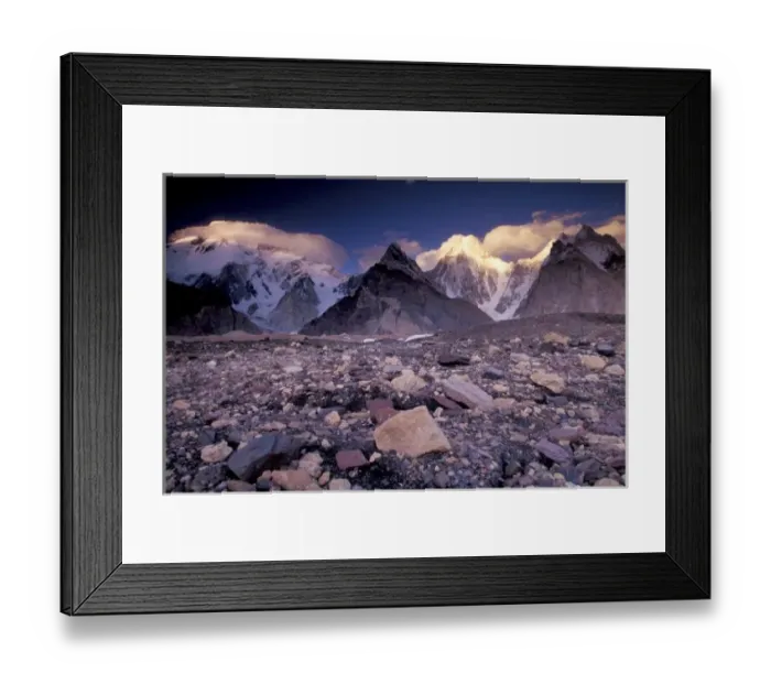 Framed Print : Asia, Pakistan, Karakoram Range, Broad and Gasherbrun Peaks Framed Print : Asia, Pakistan, Karakoram Range, Broad and Gasherbrun Peaks
