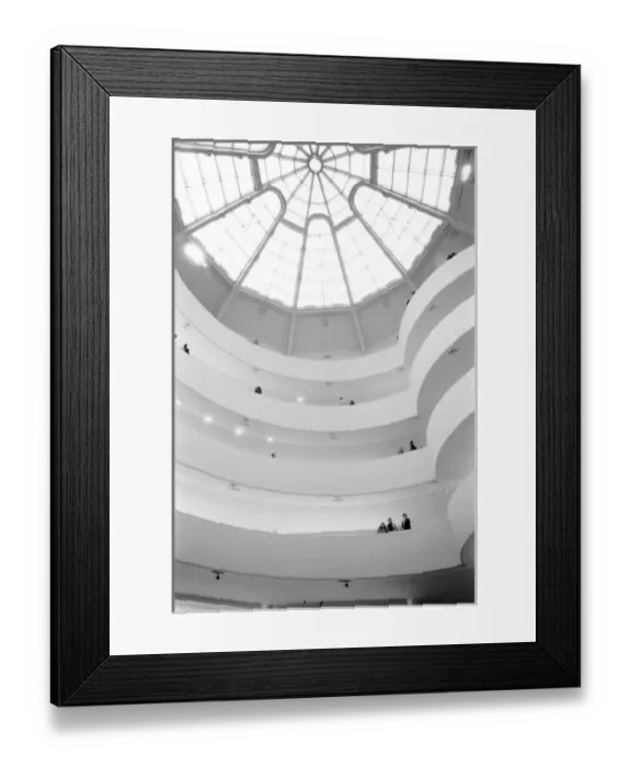 Framed Print : USA, New York, New York City: The Guggenheim Museum View looking Up