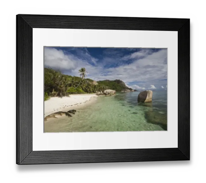 Framed Print : Seychelles, La Digue Island, L Union Estate Plantation, Anse Source D Argent Framed Print : Seychelles, La Digue Island, L Union Estate Plantation, Anse Source D Argent