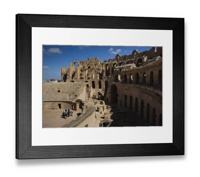 Framed Print : Tunisia, Tunisian Central Coast, El Jem, Roman Colosseum, b. 238 AD Framed Print : Tunisia, Tunisian Central Coast, El Jem, Roman Colosseum, b. 238 AD