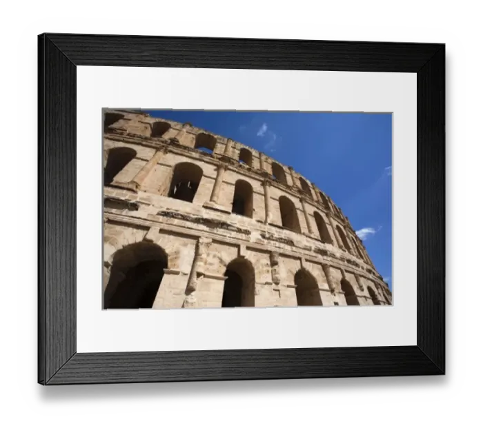 Framed Print : Tunisia, Tunisian Central Coast, El Jem, Roman Colosseum, b. 238 AD Framed Print : Tunisia, Tunisian Central Coast, El Jem, Roman Colosseum, b. 238 AD