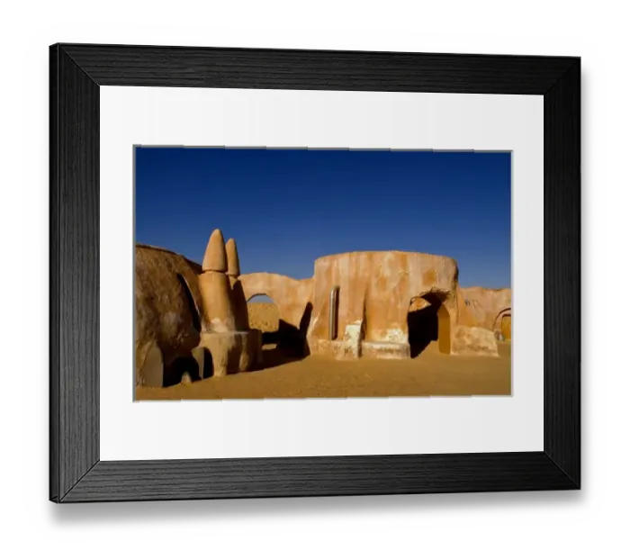 Framed Print : Famous movie set of Star Wars movies in Sahara Desert near Tozeur Tunisia Africa Framed Print : Famous movie set of Star Wars movies in Sahara Desert near Tozeur Tunisia Africa