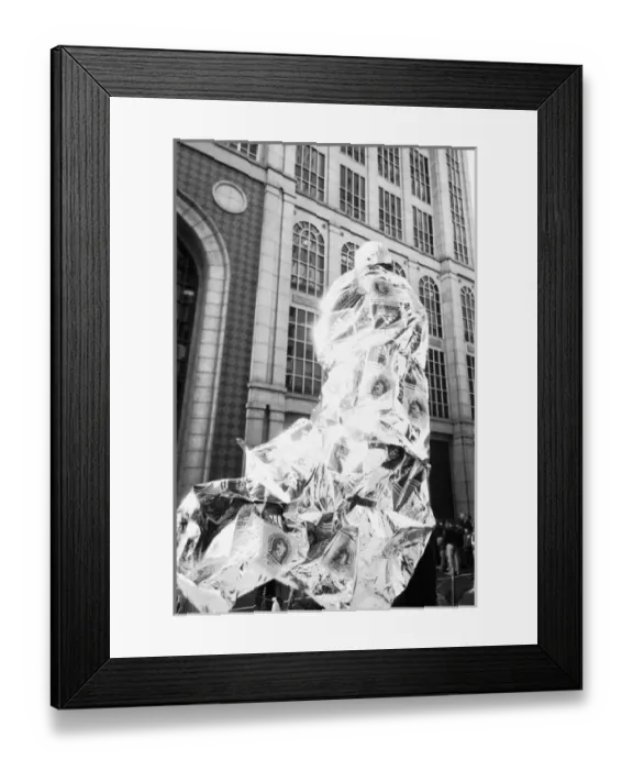 Framed Print : Boston, MA USA, Runner in Foil Boston Marathon (NR) Framed Print : Boston, MA USA, Runner in Foil Boston Marathon (NR)