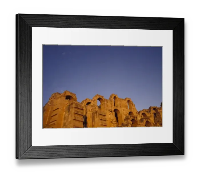 Framed Print : Africa, Tunisia, El Jem. Ruins of a Roman amphitheatre at sunset, built in 300 AD Framed Print : Africa, Tunisia, El Jem. Ruins of a Roman amphitheatre at sunset, built in 300 AD