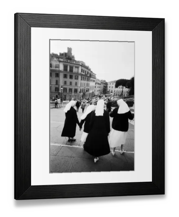 Framed Print : Rome Italy, Nun Patrol! (NR)