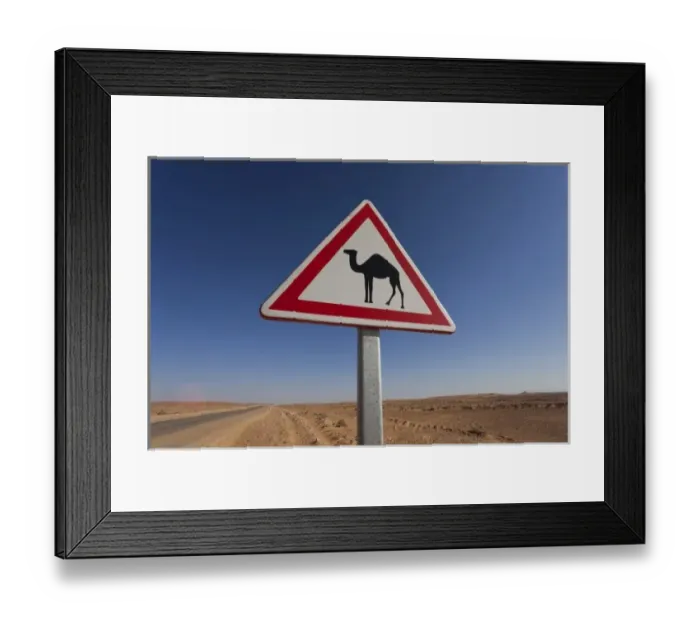 Framed Print : Tunisia, Ksour Area, Ksar Ghilane, Grand Erg Oriental Desert, oil pipeline road Framed Print : Tunisia, Ksour Area, Ksar Ghilane, Grand Erg Oriental Desert, oil pipeline road