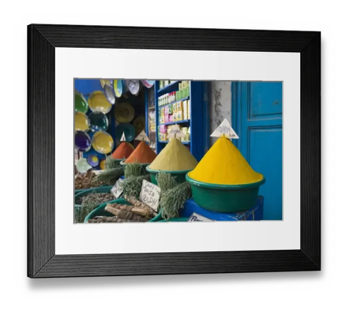 Framed Print : MOROCCO, Atlantic Coast, ESSAOUIRA: Spice Market Framed Print : MOROCCO, Atlantic Coast, ESSAOUIRA: Spice Market