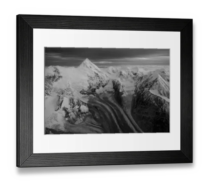 Framed Print : USA, Alaska, Denali National Park, Aerial view of Alaska Range peaks at dusk Framed Print : USA, Alaska, Denali National Park, Aerial view of Alaska Range peaks at dusk