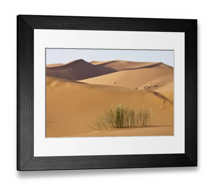 Framed Print : Sand dunes, Sahara desert, Morocco
