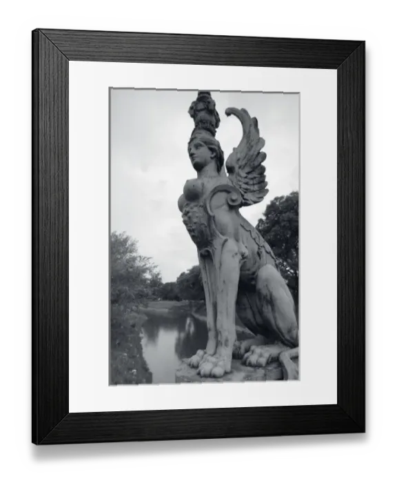 Framed Print : Uruguay, Montevideo, Barrio Prado, mythological statue