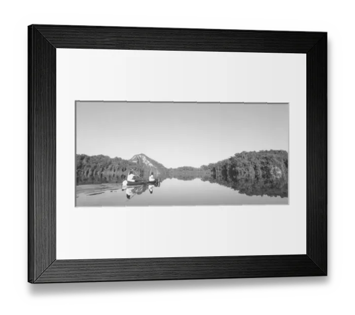 Framed Print : Mexico, CONANP park ranger patrols with his son on Lake Itsanok uk near Metzabok Framed Print : Mexico, CONANP park ranger patrols with his son on Lake Itsanok uk near Metzabok