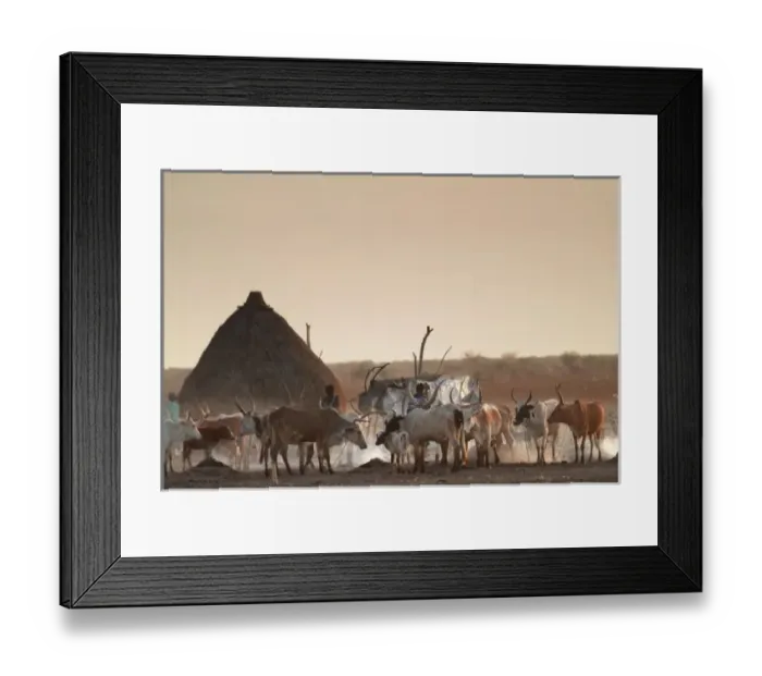 Framed Print : Malakal, village of Dinka ethnic group Framed Print : Malakal, village of Dinka ethnic group