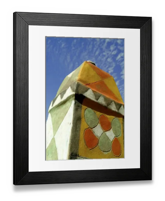 Framed Print : Sudan, North (Nubia), Decorated roof