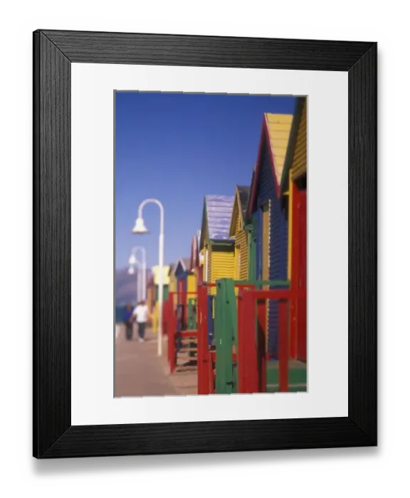 Framed Print : Muizenburg Bathing Boxes, near Capetown, South Africa Framed Print : Muizenburg Bathing Boxes, near Capetown, South Africa