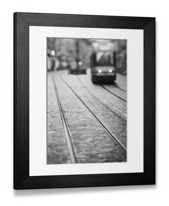 Framed Print : Europe, Switzerland, Berne. Tram tracks, Marktgasse Framed Print : Europe, Switzerland, Berne. Tram tracks, Marktgasse