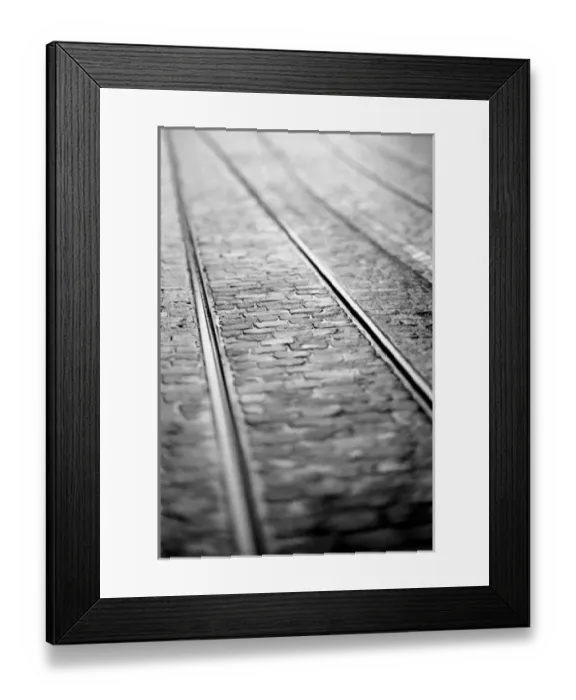 Framed Print : Europe, Switzerland, Bern. Tram tracks, Marktgasse Framed Print : Europe, Switzerland, Bern. Tram tracks, Marktgasse
