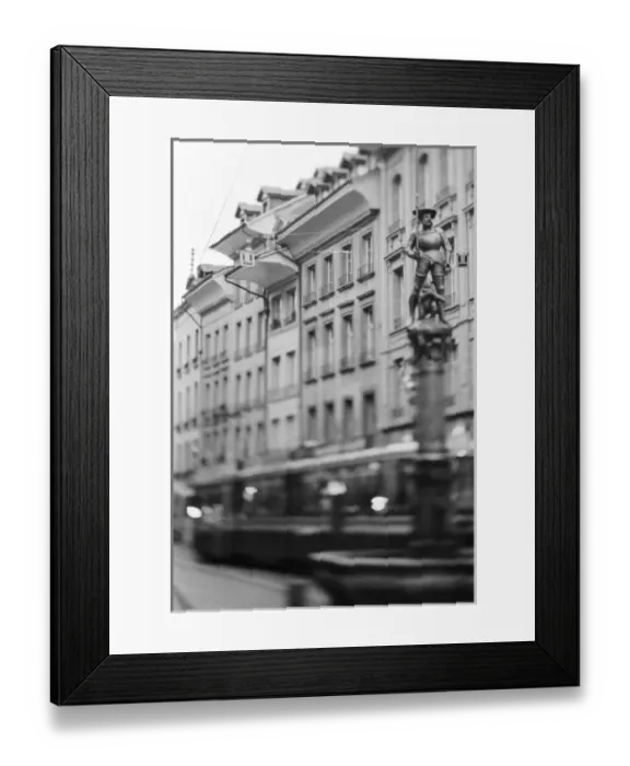Framed Print : Europe, Switzerland, Bern. Tram, Marktgasse Framed Print : Europe, Switzerland, Bern. Tram, Marktgasse