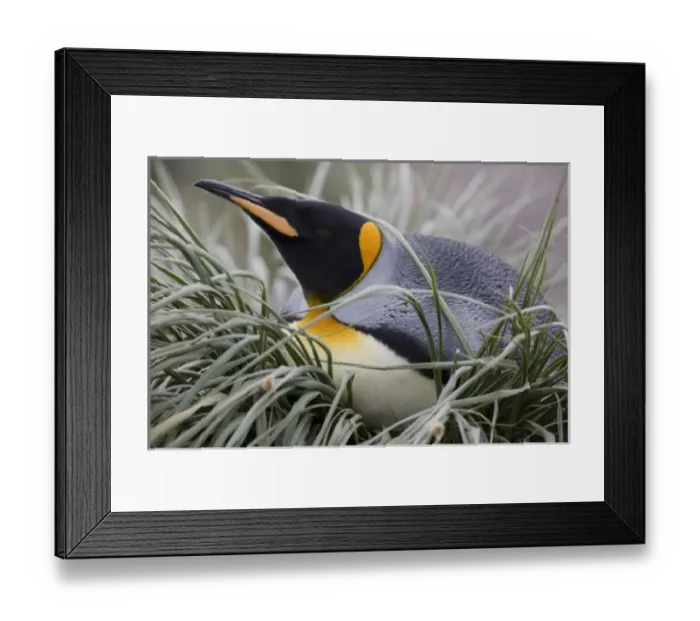 Framed Print : Antarctica, South Georgia Island (UK), King Penguin (Aptenodytes patagonicus) resting Framed Print : Antarctica, South Georgia Island (UK), King Penguin (Aptenodytes patagonicus) resting