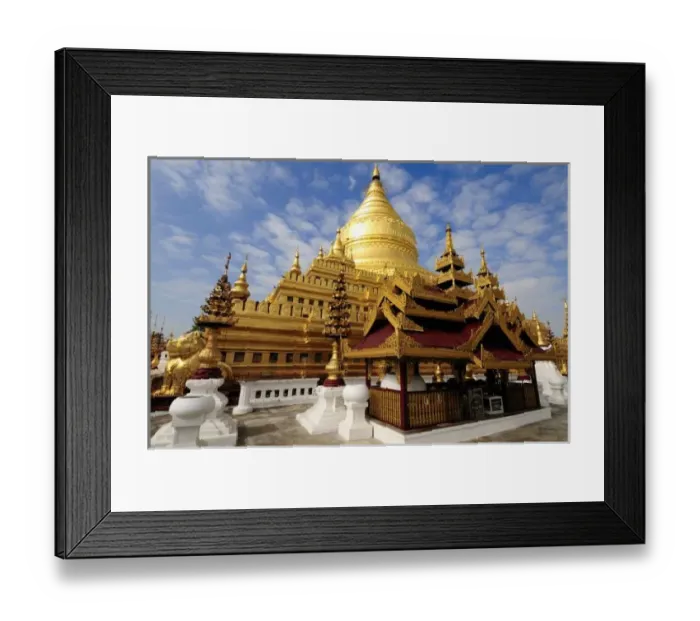 Framed Print : Asia, Myanmar (Burma), Bagan (Pagan). The Shwe Zigon Pagoda in Bagan Framed Print : Asia, Myanmar (Burma), Bagan (Pagan). The Shwe Zigon Pagoda in Bagan