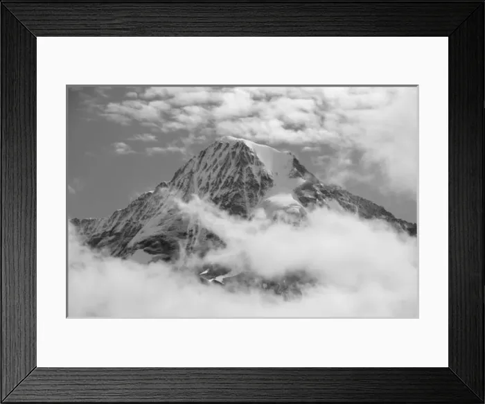 Framed Print : Monch (4, 107 m) rising above clouds, Bernese Alps, Switzerland Framed Print : Monch (4, 107 m) rising above clouds, Bernese Alps, Switzerland