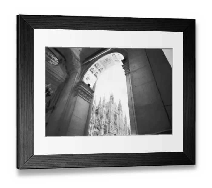 Framed Print : Milano Italy, Galleria View of the Duomo