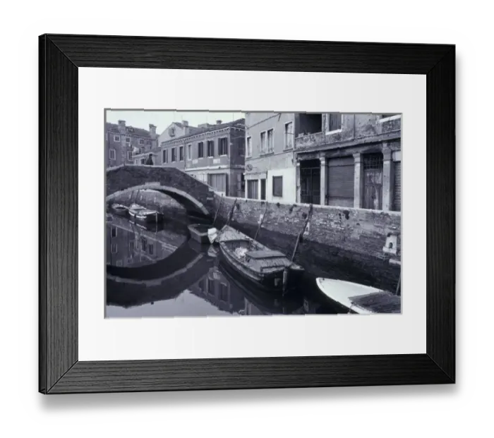 Framed Print : Europe, Italy, Venice. Canal, Dorsoduro; winter