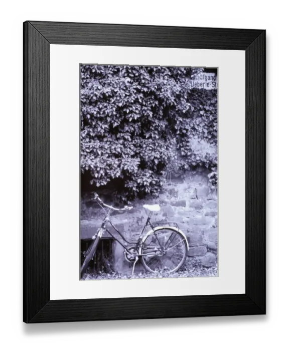 Framed Print : Europe, Germany, Baden, Wurttemberg, Heidelberg. Bike and wall Framed Print : Europe, Germany, Baden, Wurttemberg, Heidelberg. Bike and wall