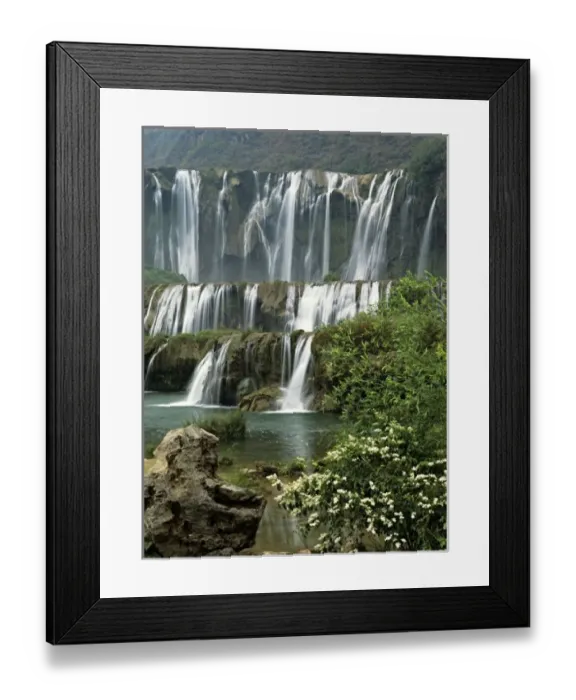 Framed Print : Asia, China, Yunnan Province, Qujing, Luoping County. Jiulong (Nine dragon) waterfall Framed Print : Asia, China, Yunnan Province, Qujing, Luoping County. Jiulong (Nine dragon) waterfall