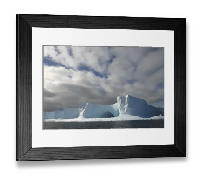 Framed Print : Antarctica, Bransfield Strait, Afternoon sun lights massive tabular iceberg near