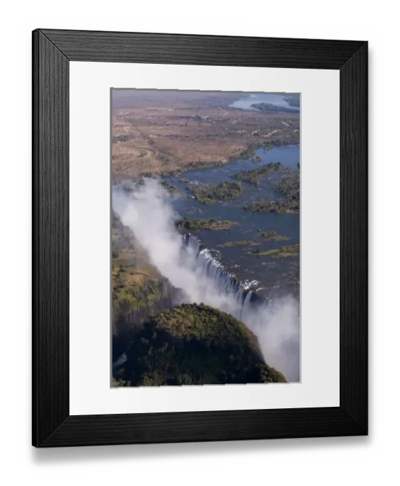 Framed Print : Victoria Falls, Zambesi River, Zambia - Zimbabwe border
