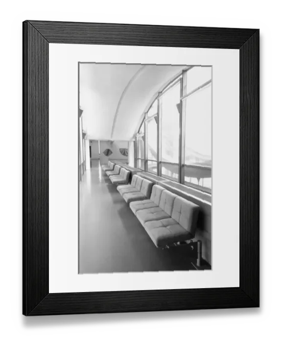 Framed Print : Nice France, Gallery Seating Museum of Modern Art