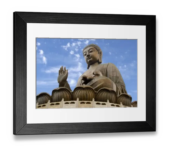 Framed Print : Asia, China, Hong Kong, Lantau Island, Ngong Ping. The giant bronze Tian Tan Buddha Framed Print : Asia, China, Hong Kong, Lantau Island, Ngong Ping. The giant bronze Tian Tan Buddha
