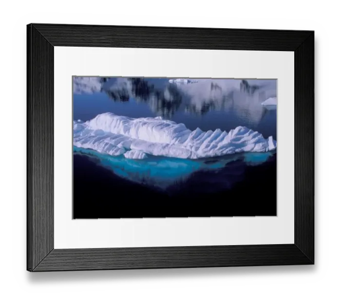 Framed Print : Antarctica, Paradise Bay. Iceberg in crystal clear water