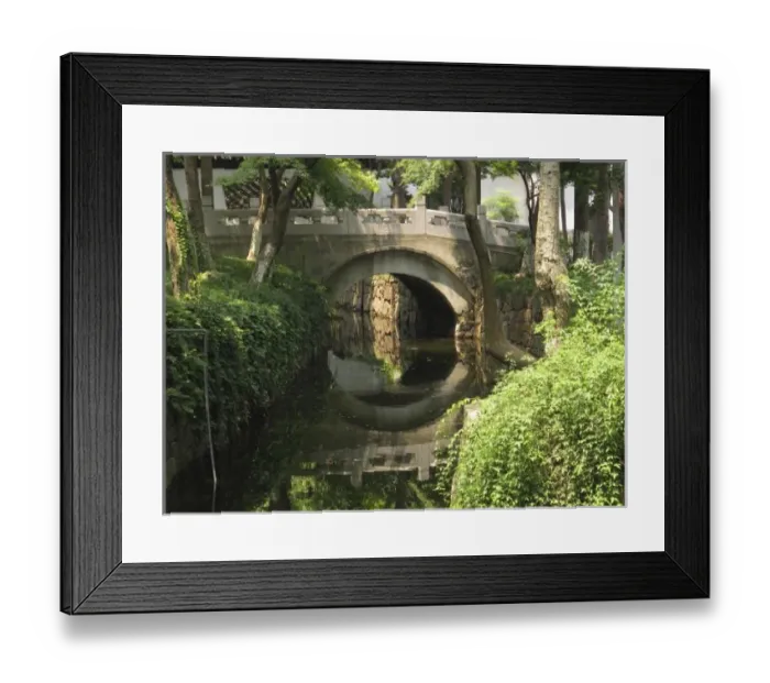 Framed Print : China, Nantong, an arched bridge forms a perfect reflection at the base of Wolf Hill Framed Print : China, Nantong, an arched bridge forms a perfect reflection at the base of Wolf Hill