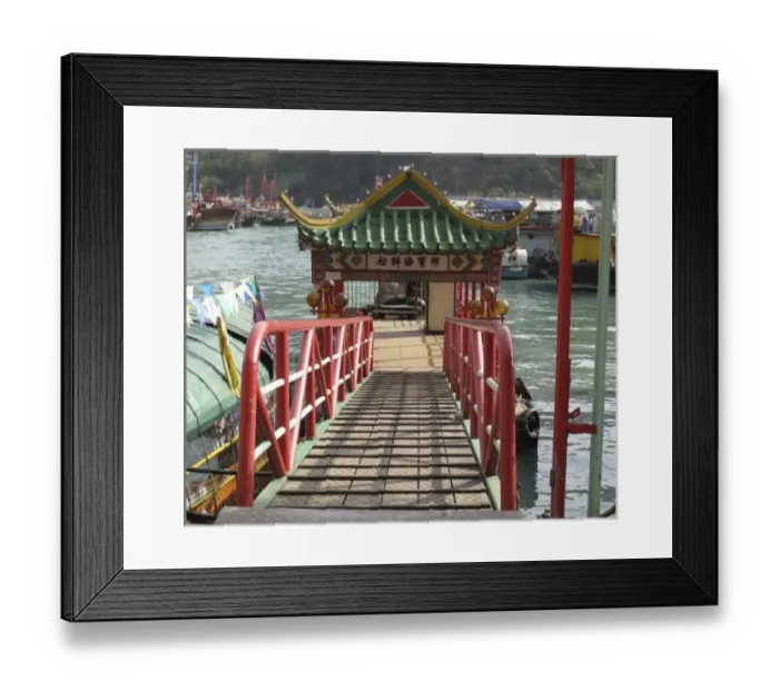 Framed Print : entrance to ferry pier for Jumbo Floating Restaurant Framed Print : entrance to ferry pier for Jumbo Floating Restaurant