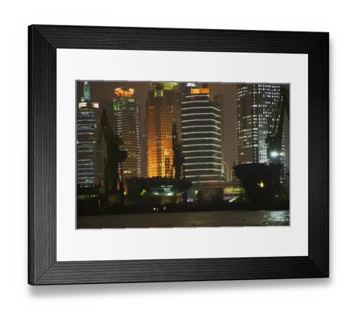 Framed Print : Night view of highrises Framed Print : Night view of highrises